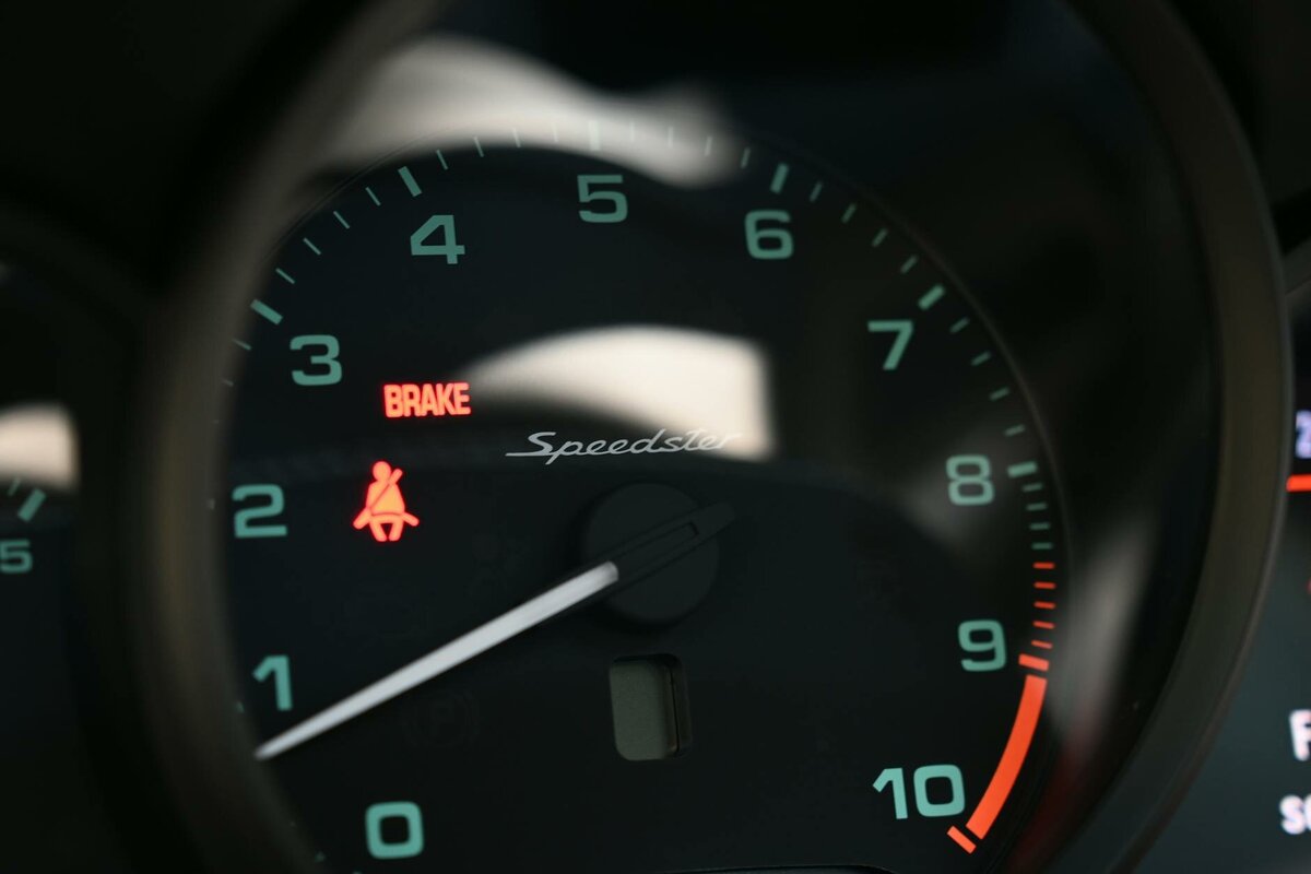 Dashboard warning lights illuminated